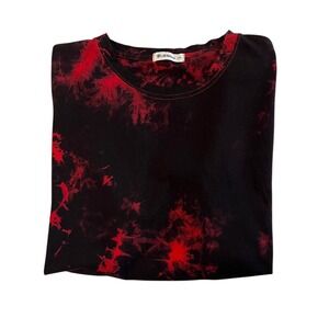 Kliegou XXL Red & Black Tye Dye T-Shirt Kliegou Red & Black Marble Tie Dye 94